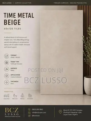 Time Metal Beige -- Premium Italian Tiles