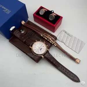 High Quality Chronograph 4-in-1 Executive Chenxi Leather Strap Set