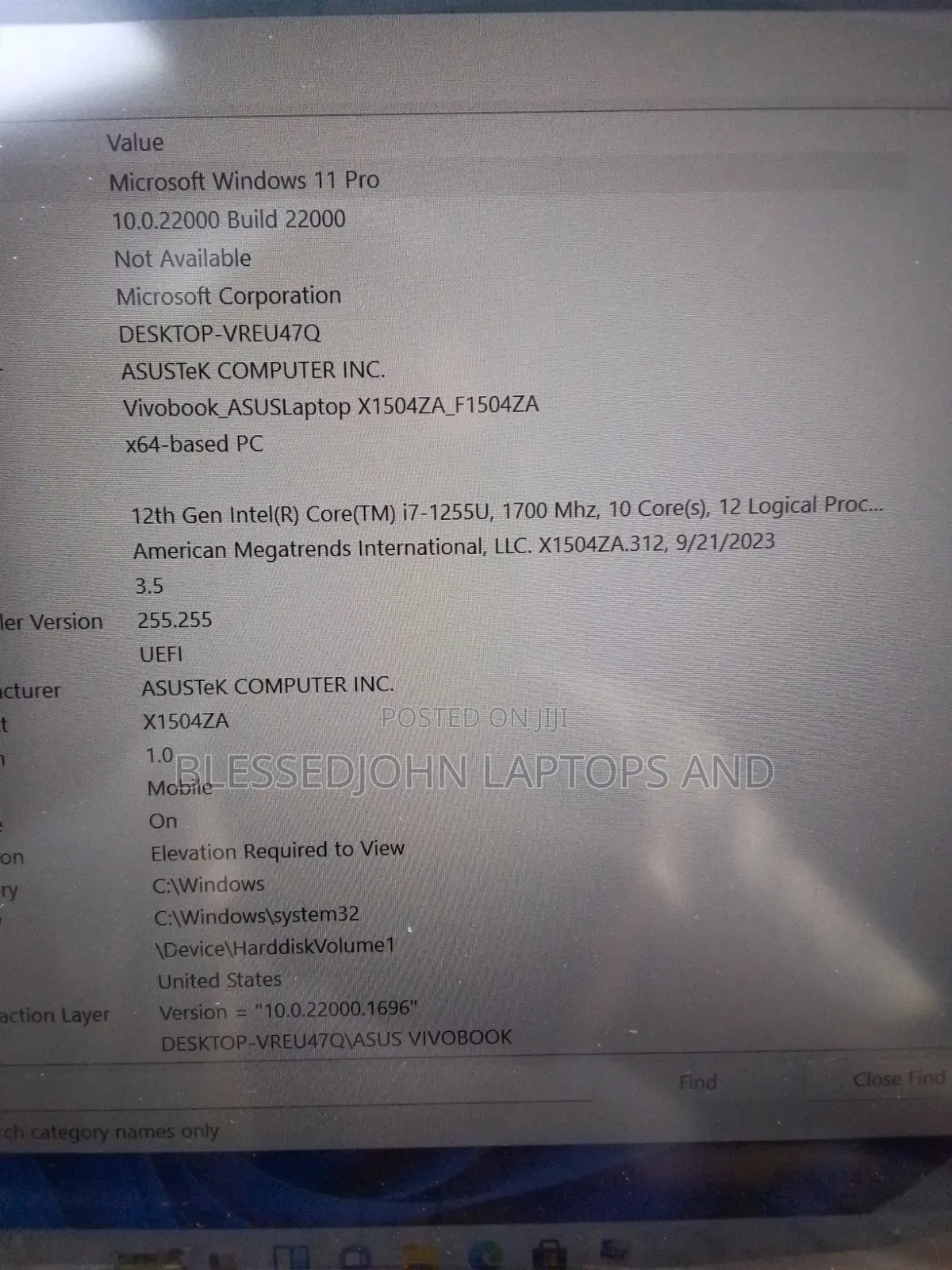 Laptop Asus 8GB Intel Core i7 SSD 256GB
