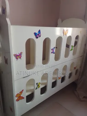 Baby Crib With Leather Wrapped Mattress