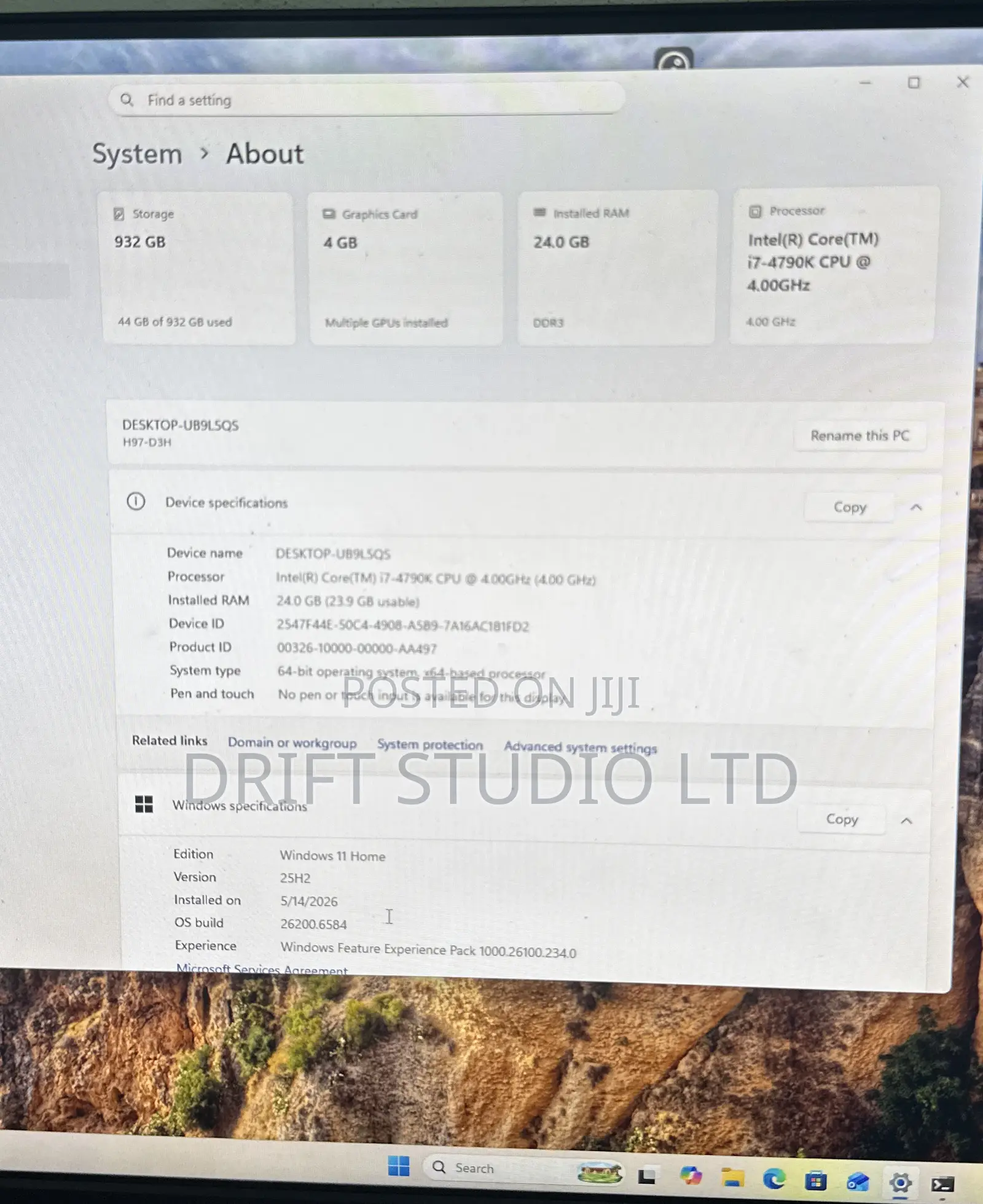 Desktop Computer Gigabyte GB-BKi3HA-7100 24GB Intel Core i7 HDD 1T