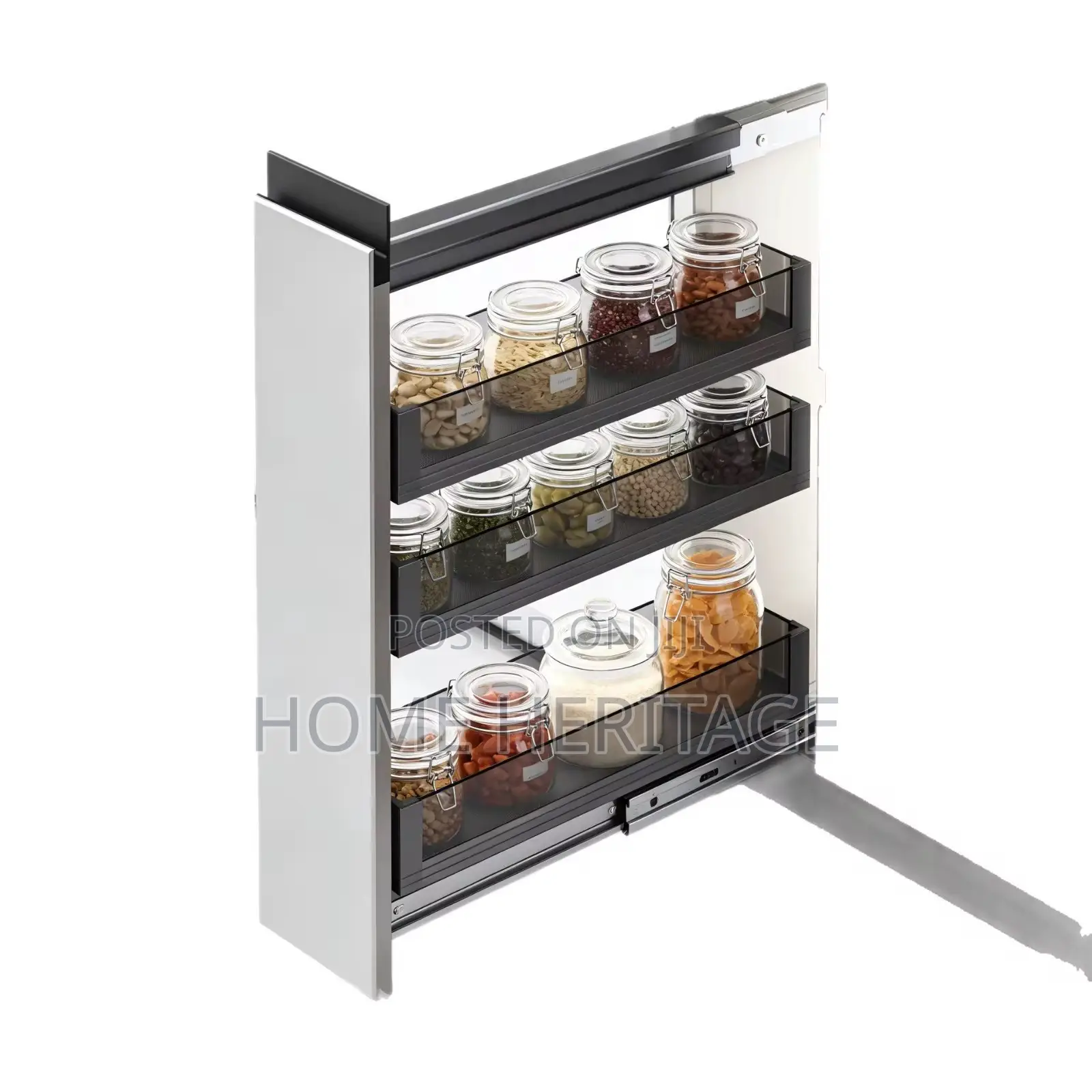 Pull Out Spice Rack – Space Saving Kitchen Organizer