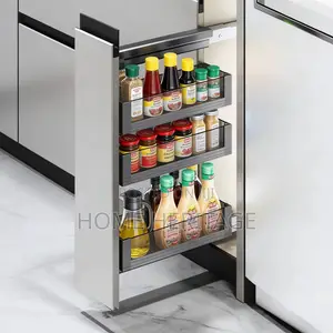 Pull Out Spice Rack – Space Saving Kitchen Organizer