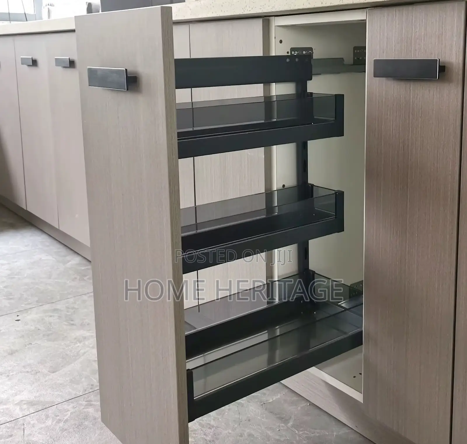 Pull Out Spice Rack – Space Saving Kitchen Organizer