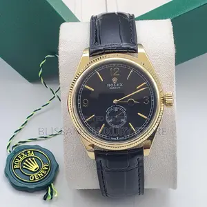 New Rolex Luxury Men Leather Wristwatch–Stylish,Durable Classy Design