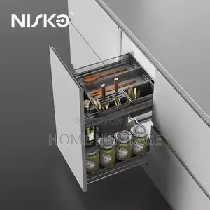 Big Complete Pull Out Spice Rack – Premium Kitchen Cabinet Organizer
