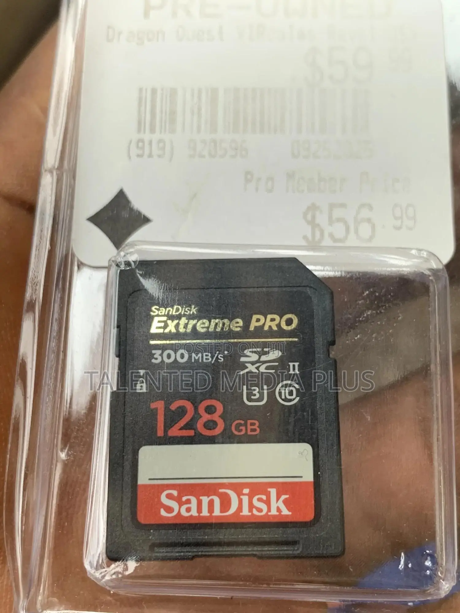 Sandisk Extreme Pro 128gb 300mbs Memory Card