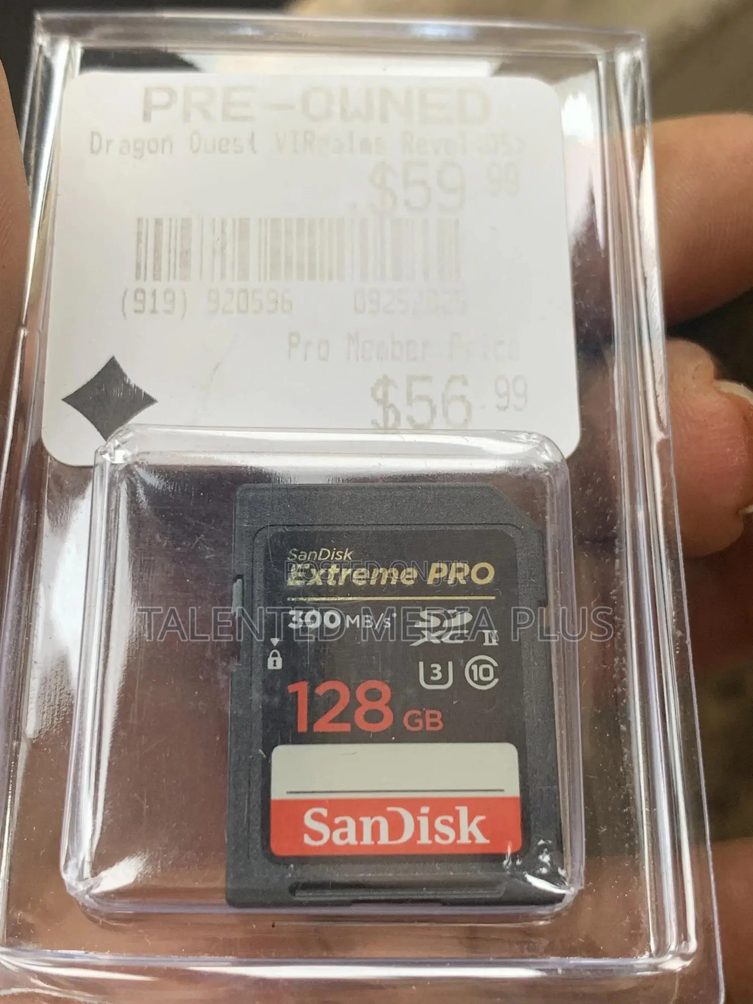 Sandisk Extreme Pro 128gb 300mbs Memory Card