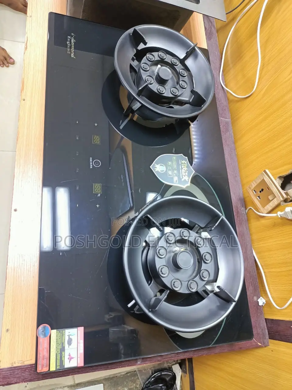 Double Burner Tempered Glass Hob