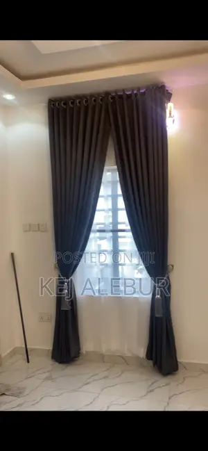Dark Gray Thick Curtains