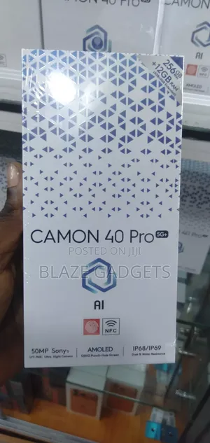 New Tecno Camon 40 Pro 5G 256 GB Black