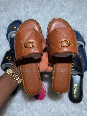 Premium Coach Inspired Quilted Slides