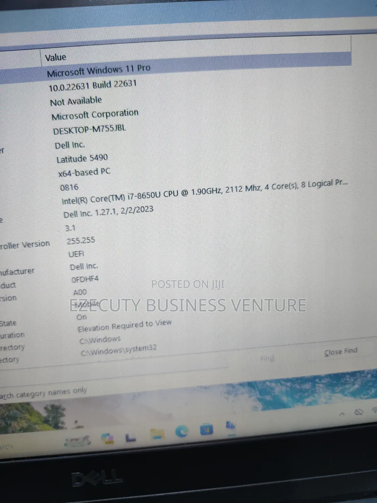 Laptop Dell Latitude 5490 8GB Intel Core i7 SSD 256GB