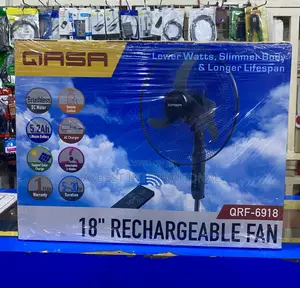 Qasa QRF-6918 18 Inches 4-in-1 Rechargeable Fan