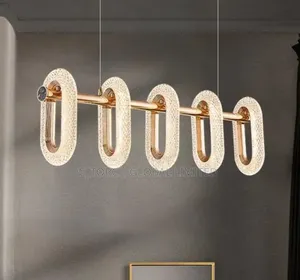 Horizontal Multi-Loop Led Crystal Pendant