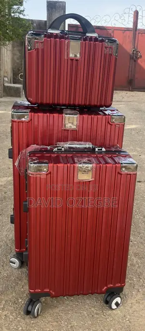High Quality Luxury Set of Three Aluminum Luggage Boxes