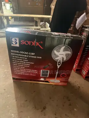 This Is a Sonik Sdcac-118p Rechargeable Standing Fan Very Affordable