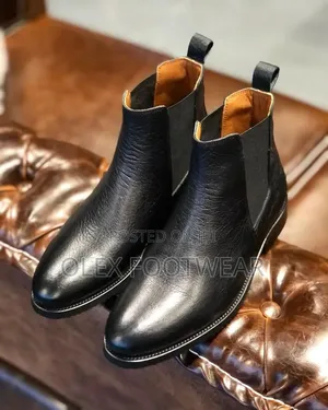 Handmade Blank And Brown Chelsea Boot