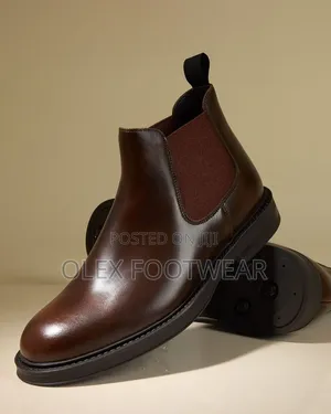 Handmade Blank And Brown Chelsea Boot
