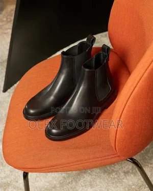 Handmade Blank And Brown Chelsea Boot