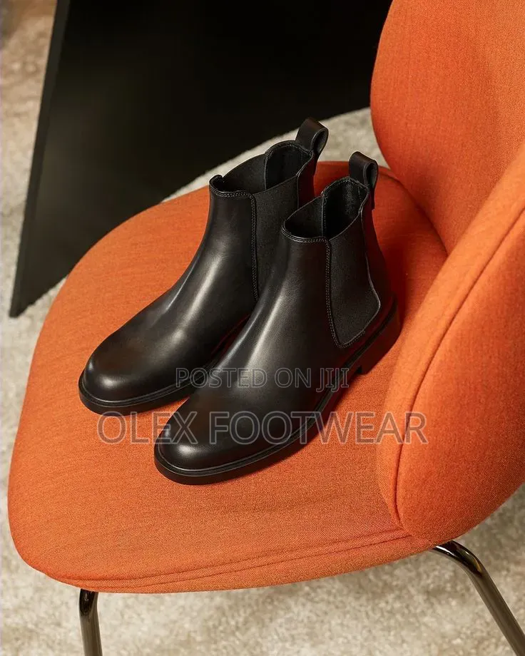 Handmade Blank And Brown Chelsea Boot