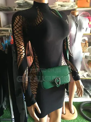 A Beautiful Dress and Green Bag