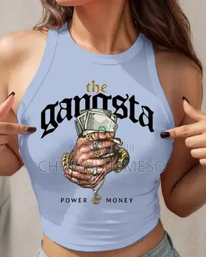 Women's Sleeveless Off-Shoulder Vest, Cropped Fitted Cut.