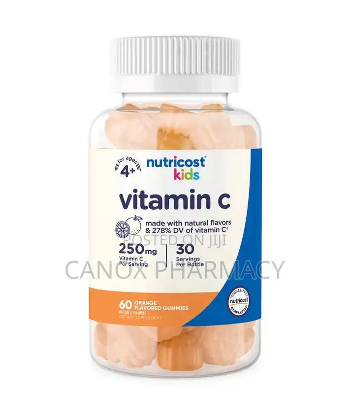 Nutricost Kids Vit C Gummies-for Kids (Ages 4+)-Orange Flavor X60