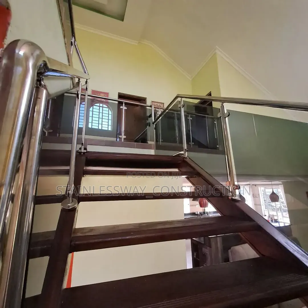 Inner Staircase With Glass Handrails