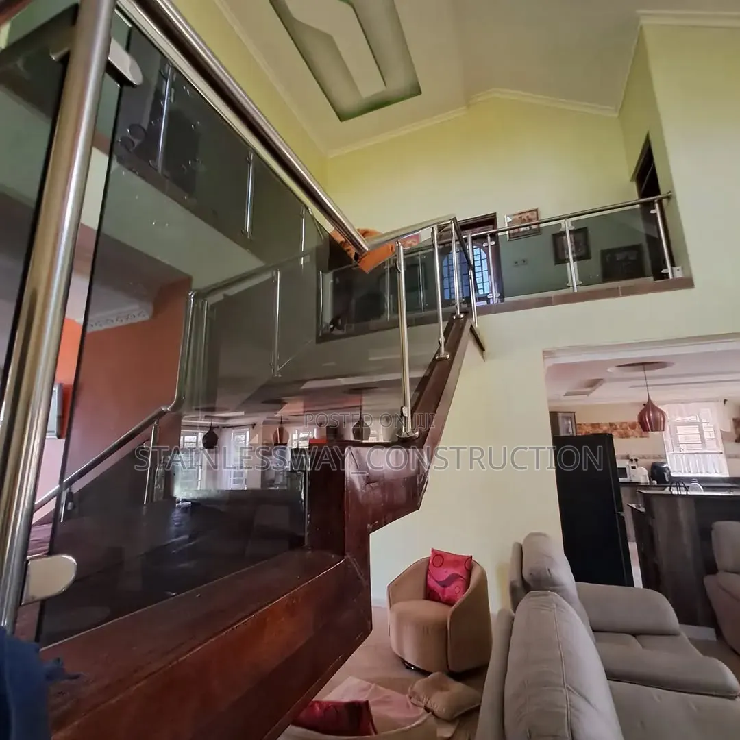 Inner Staircase With Glass Handrails
