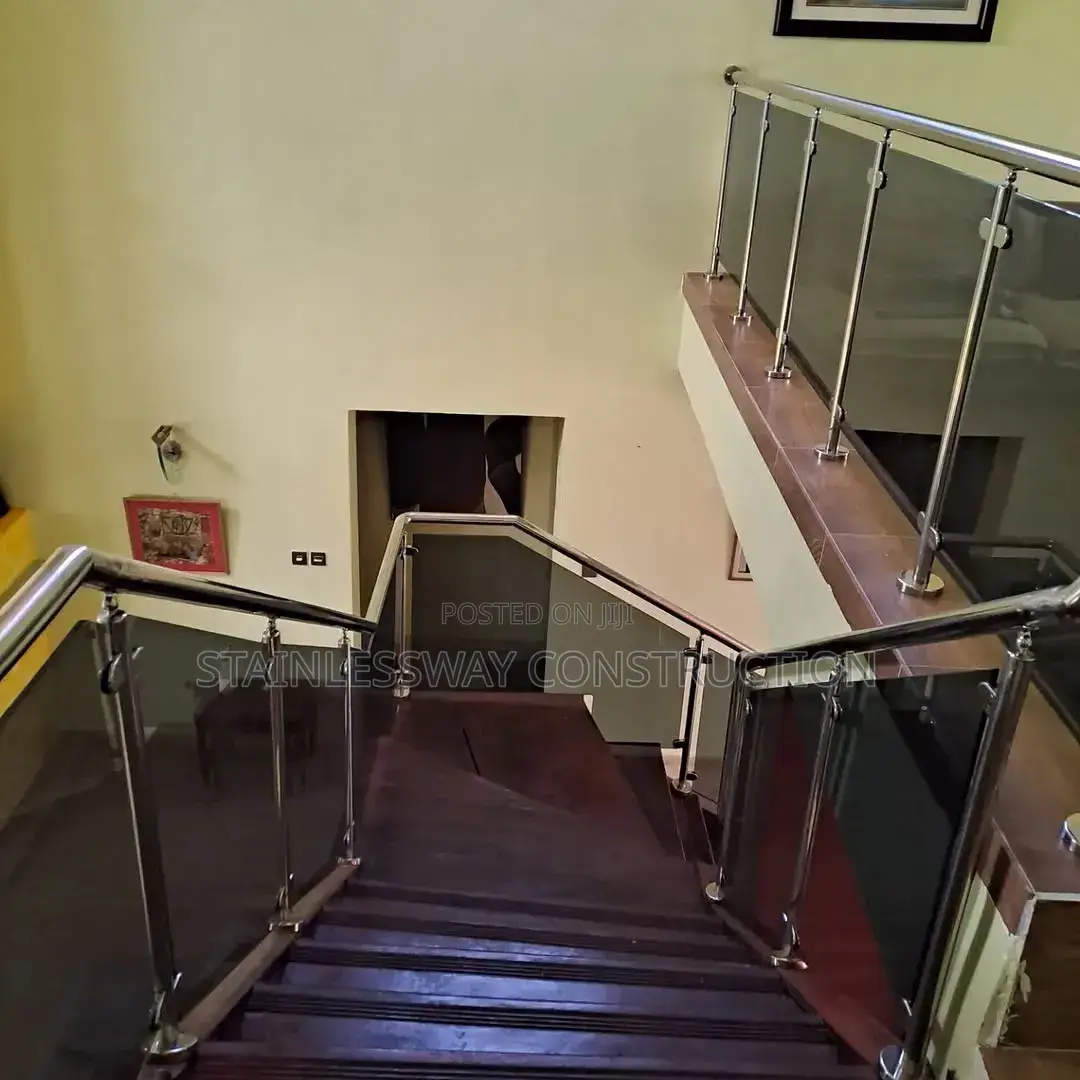 Inner Staircase With Glass Handrails