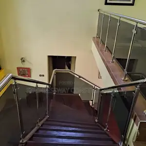 Inner Staircase With Glass Handrails
