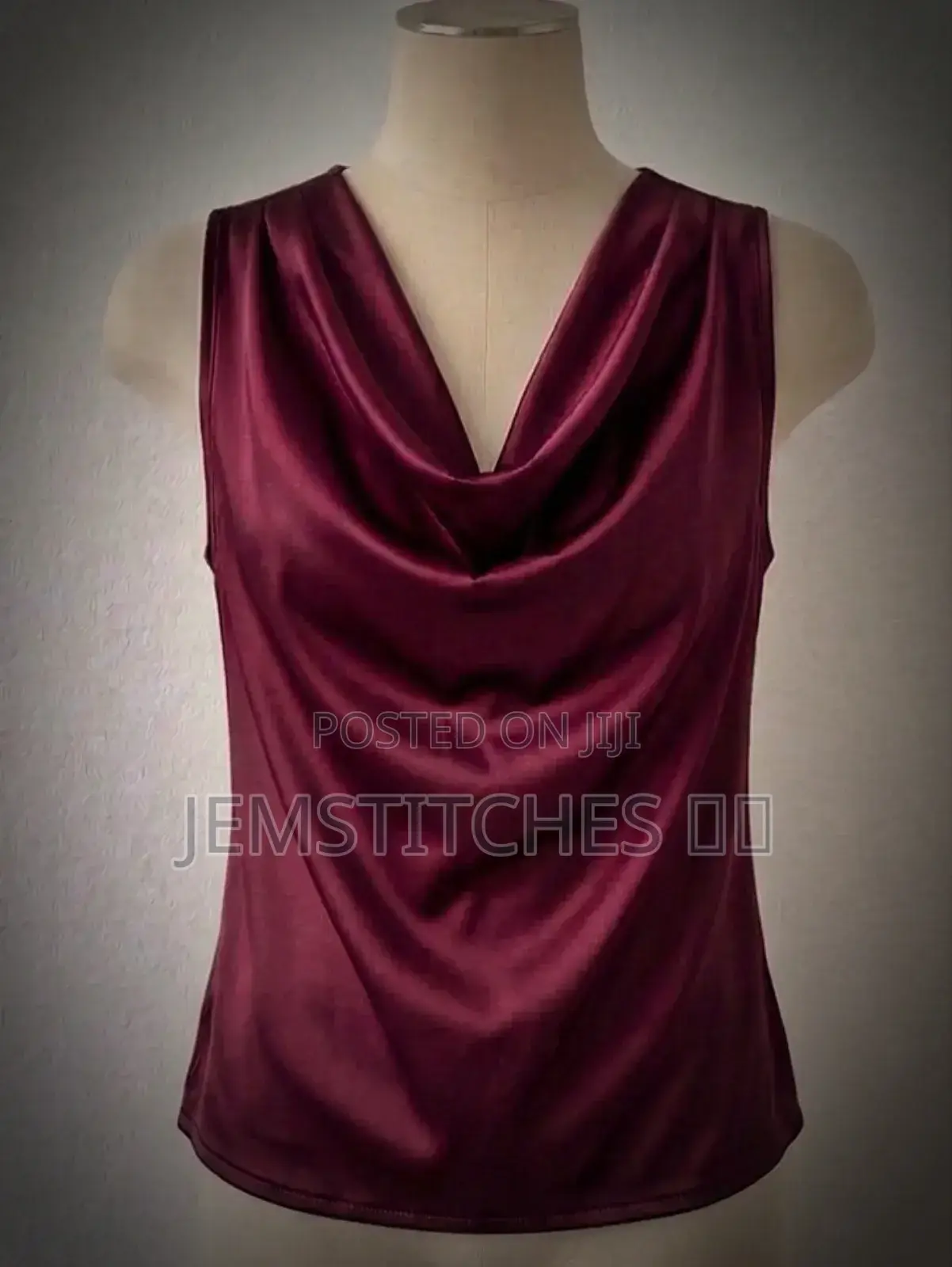 Cowl Neck Duchess Satin Top