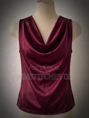 Cowl Neck Duchess Satin Top