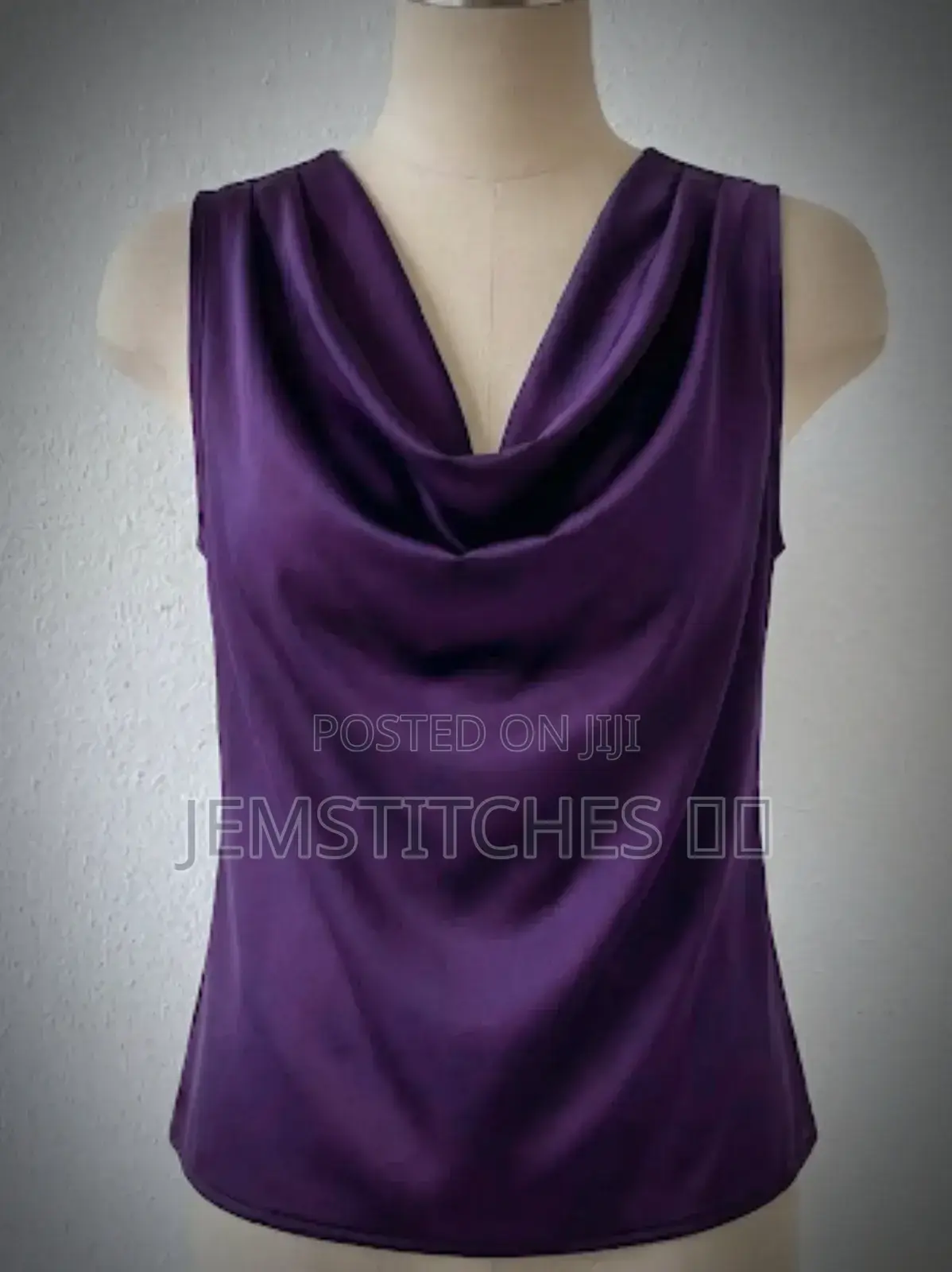 Cowl Neck Duchess Satin Top