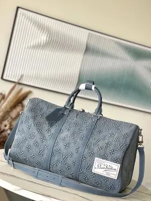 Louis Vuitton Quality Luxury Men Genuine Leather Duffle Bag