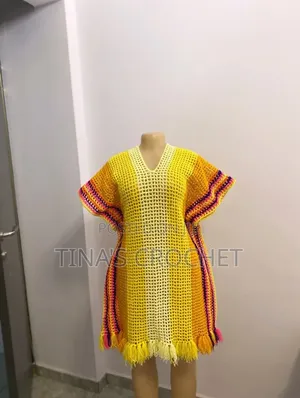 Luxury Crochet Bubu Cover-Up Dress