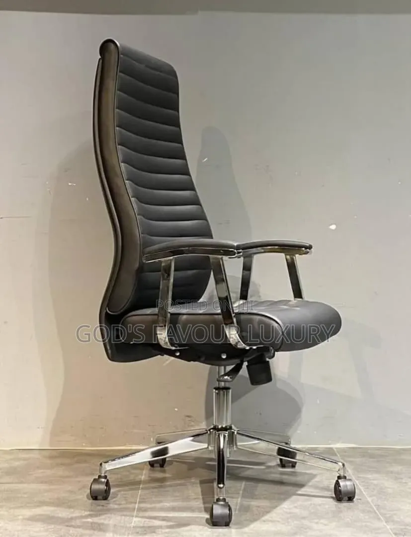 Executive Director Leather Chair - Black