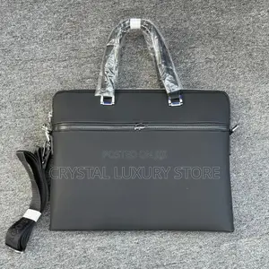 Prada Quality Luxury Men Genuine Leather Laptop Bag