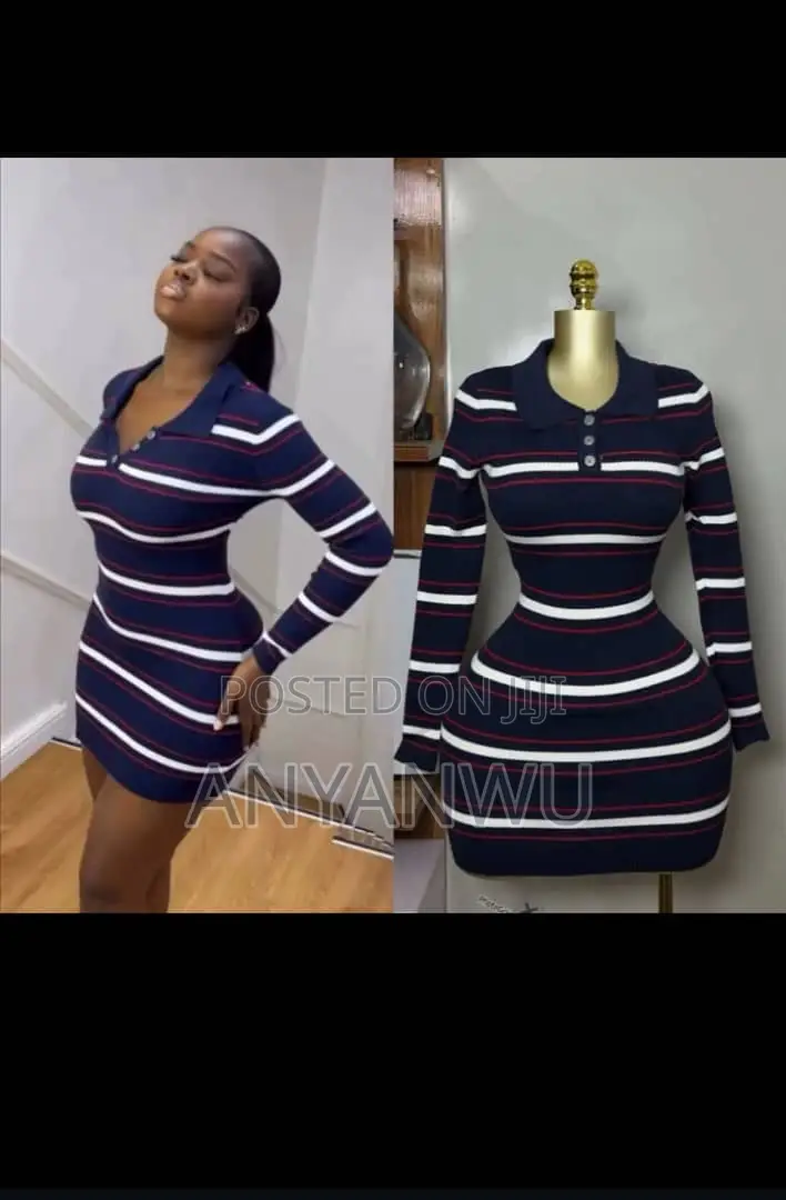 Short Stripe Gown