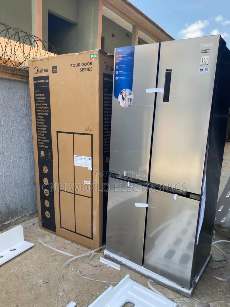 2026made Midea Inverter 4doors Side by Side Fridge Bottom Freezer