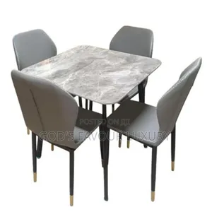 Square Marble Dinning Table Chairs