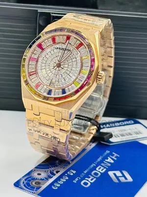 High Quality Luxury Hanboro Chain Wristwatch With Stones