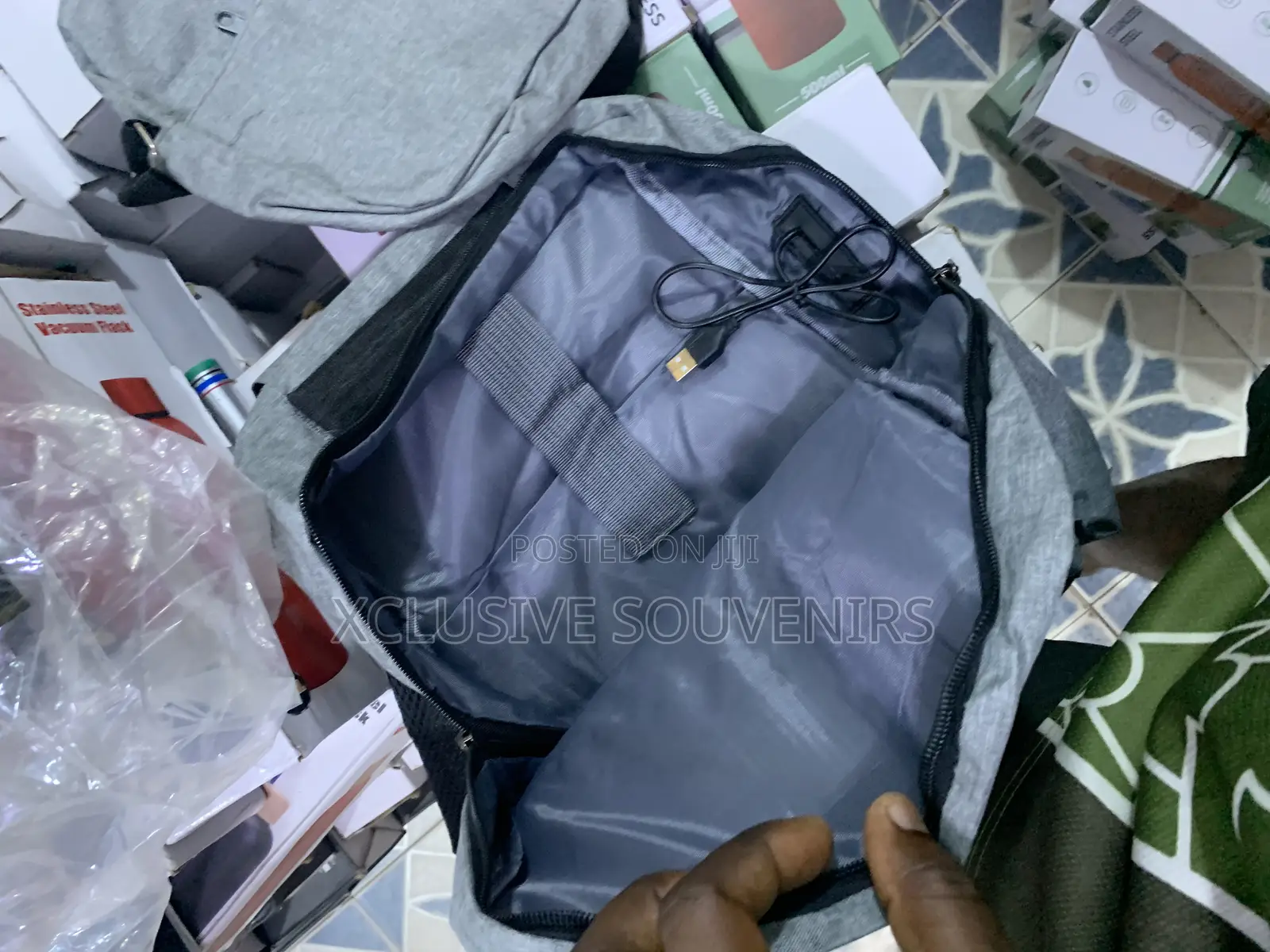 Three-piece Set Usb Laptop Backpack
