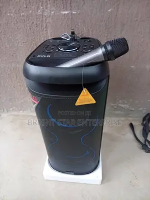 Exlg Party Sound System With Bluetooth and Wireless Microphones 