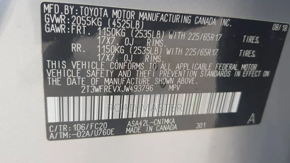 Toyota RAV4 2018 Silver
