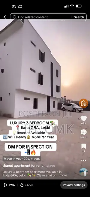 3bdrm Apartment in Ikota Gra for rent