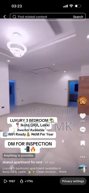 3bdrm Apartment in Ikota Gra for rent