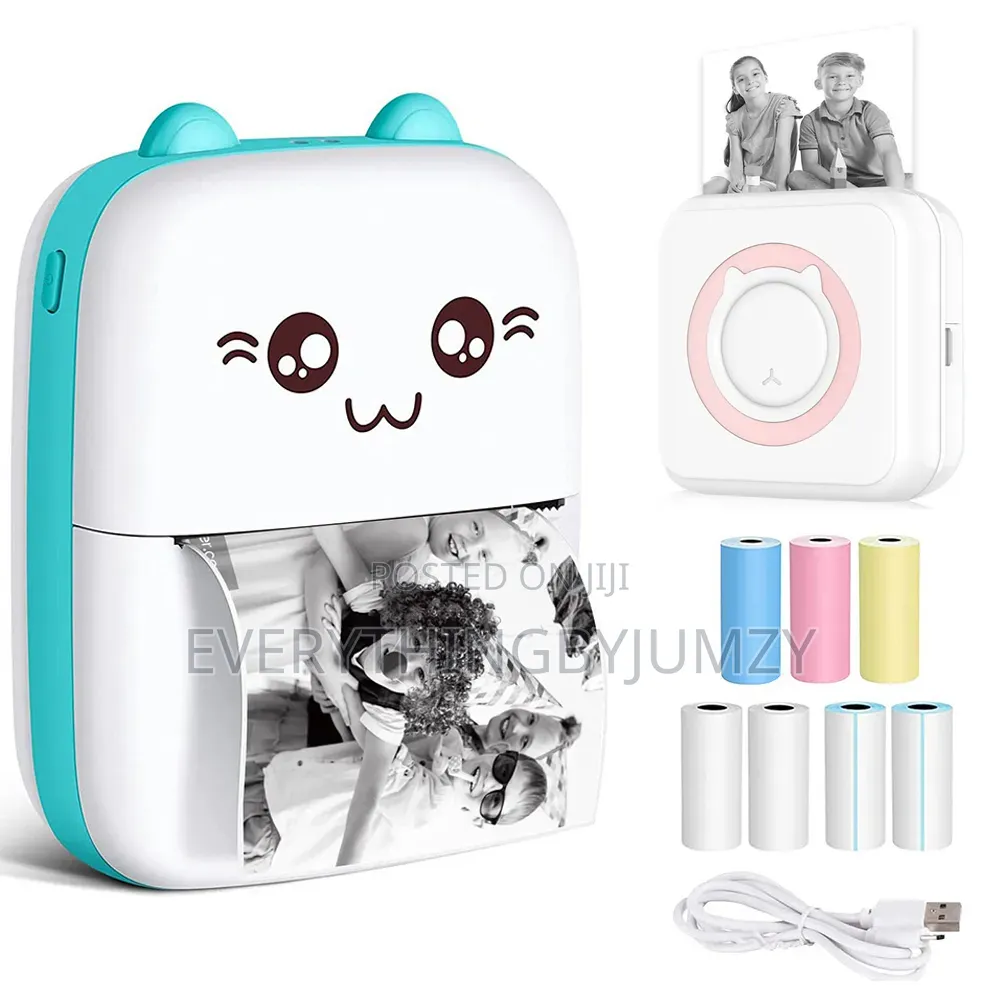 Rechargeable Wireless Mini Printer With Papers