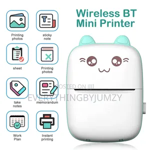 Rechargeable Wireless Mini Printer With Papers